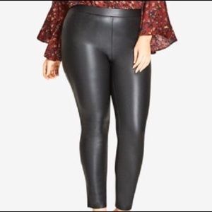 City chic wet look leggings pants